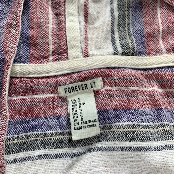 Red, White, & Blue Women’s Poncho w/Pockets - Sz S - Picture 3 of 3